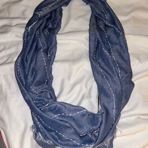 Blue Bloomingdales wrap around scarf